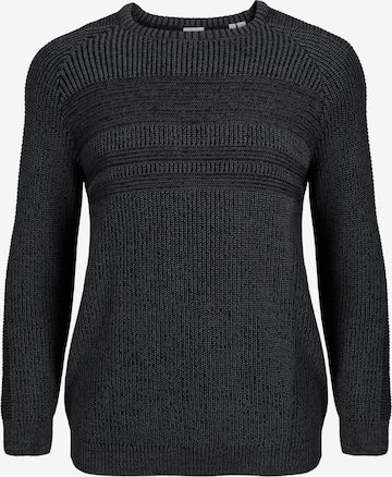 Jack & Jones Plus Пуловер 'Power' в черно: отпред