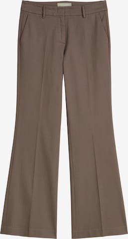 évasé Pantalon à plis 'Marthe' Marc O'Polo en marron : devant