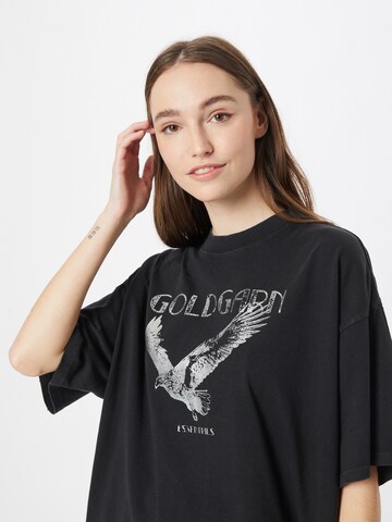 Goldgarn T-Shirt in Schwarz