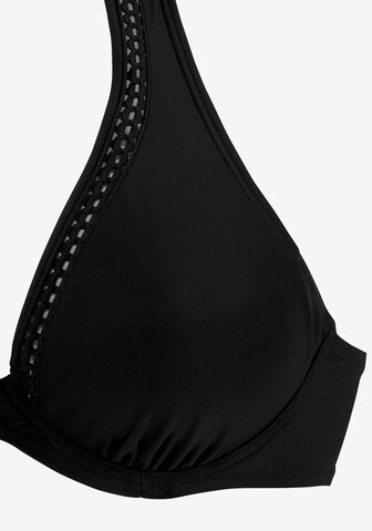 LASCANA Triangel Bikini in Schwarz