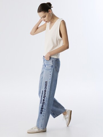 Twist Wide leg Jeans in Blauw