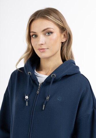 DreiMaster Vintage Zip-Up Hoodie 'Takelage' in Blue