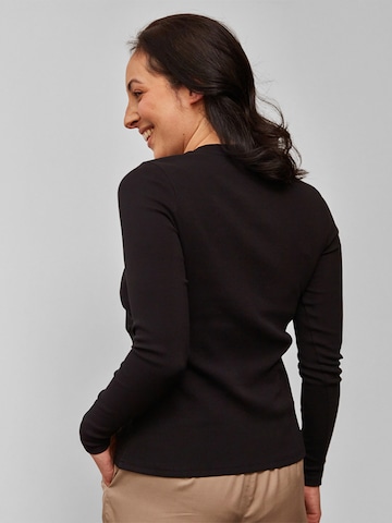 dayê rose Shirt 'Jasmine Still-Longsleeve für Stillzeit & danach' in Black