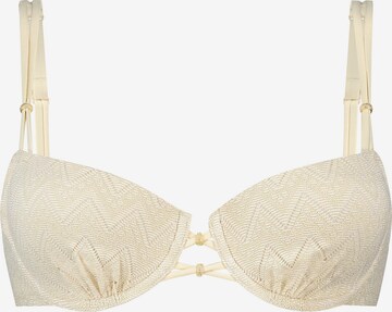 Hunkemöller - Balconet Top de bikini en blanco: frente