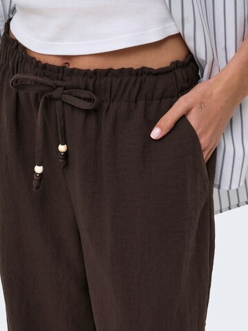 ONLY Wide leg Broek 'ONLEMMIA' in Bruin