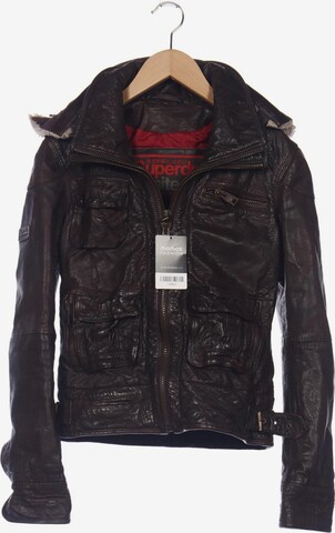 Superdry Jacket & Coat in XS in Brown: front