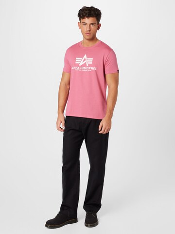 T-Shirt ALPHA INDUSTRIES en rose