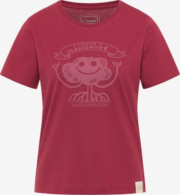 SOMWR Shirt 'MANGROVE ROOT TEE' in Rood: voorkant