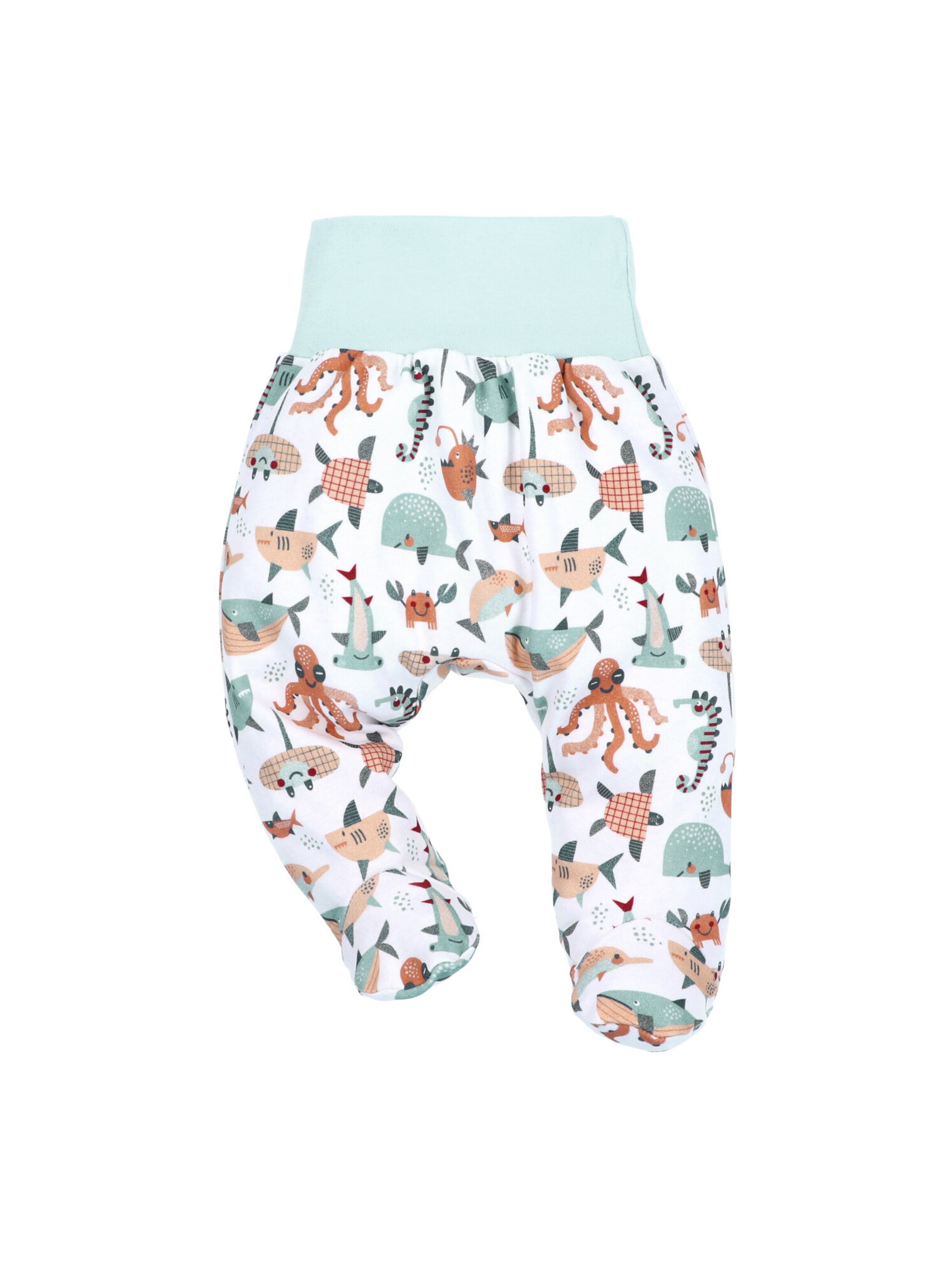 NINI Regular Hose 'Meerestiere' in Weiß: Vorderseite