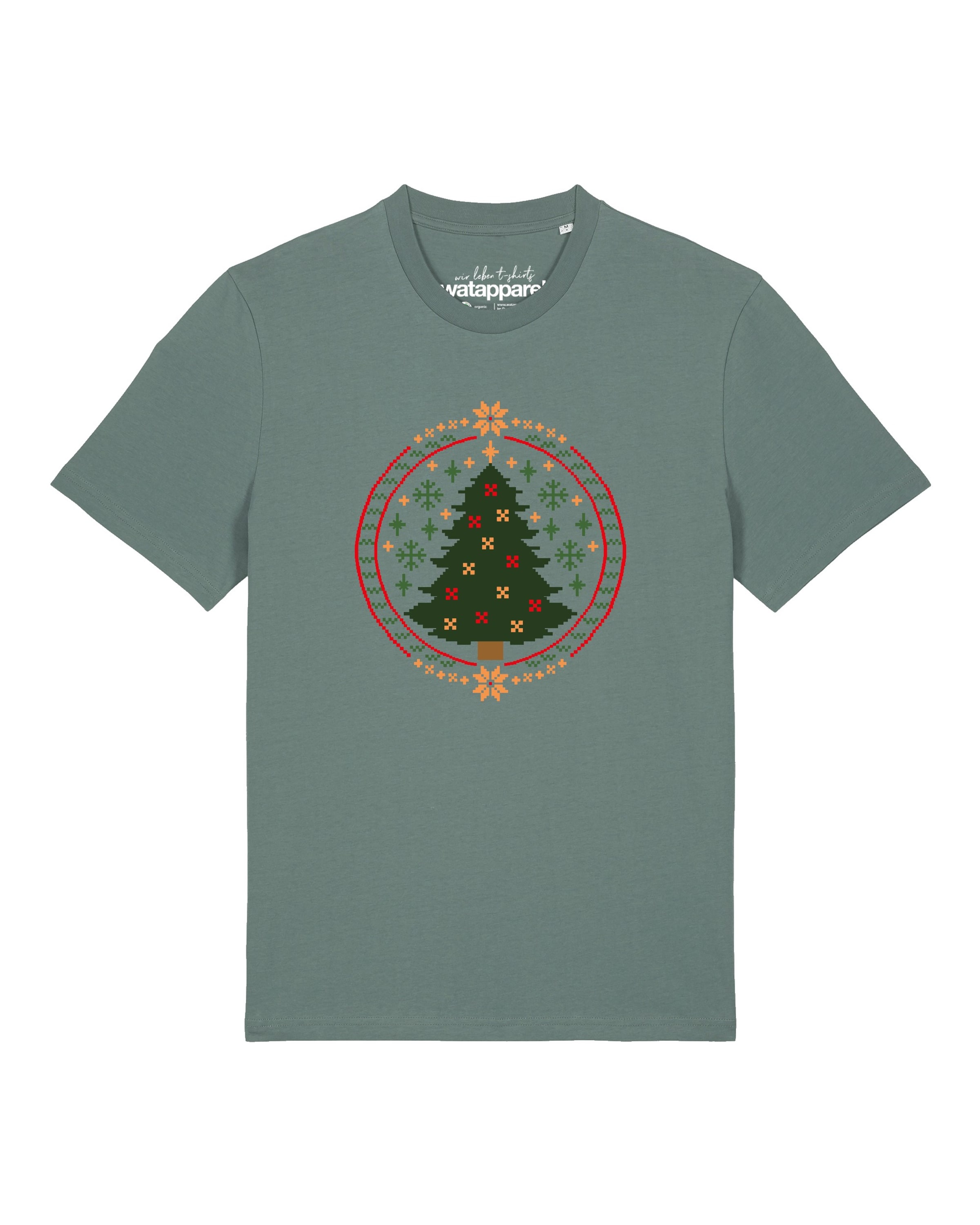 T-Shirt 'Weihnachtszeit' Watapparel en vert : devant