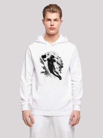 Sweat-shirt 'Basketball Spieler' F4NT4STIC en blanc : devant