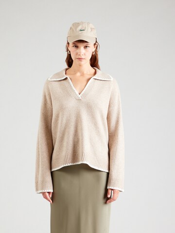 Pull-over 'YAZMIN' VILA en beige : devant