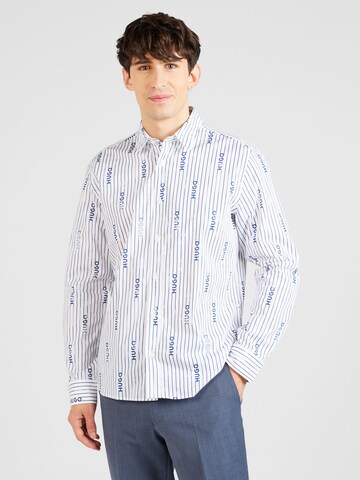 Coupe regular Chemise 'Emero' HUGO en blanc : devant