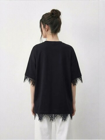 T-shirt 'T-Shirts' Bianco Lucci en noir