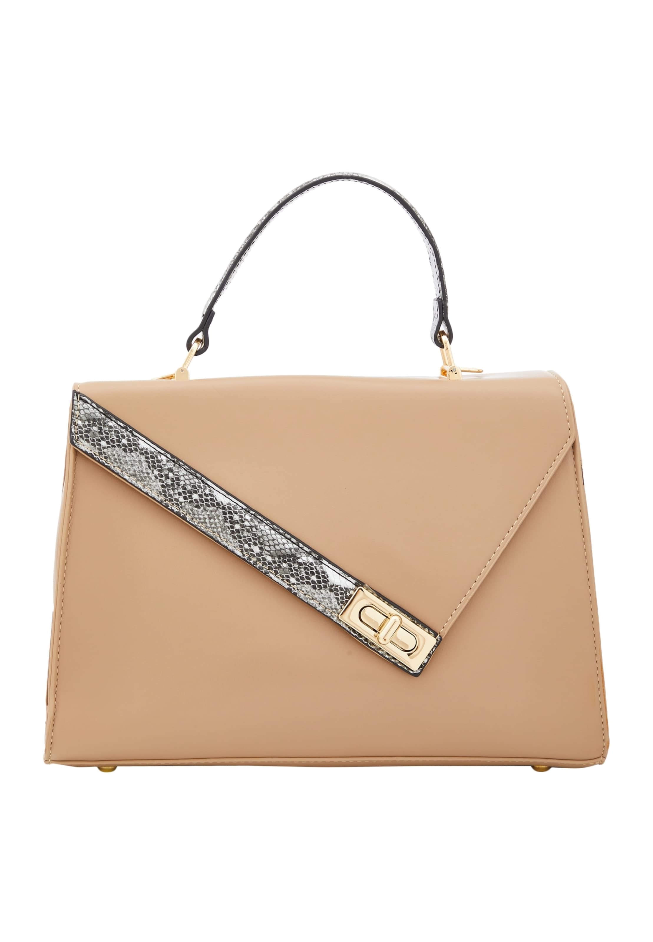 Borsa a mano di Usha in beige: frontale