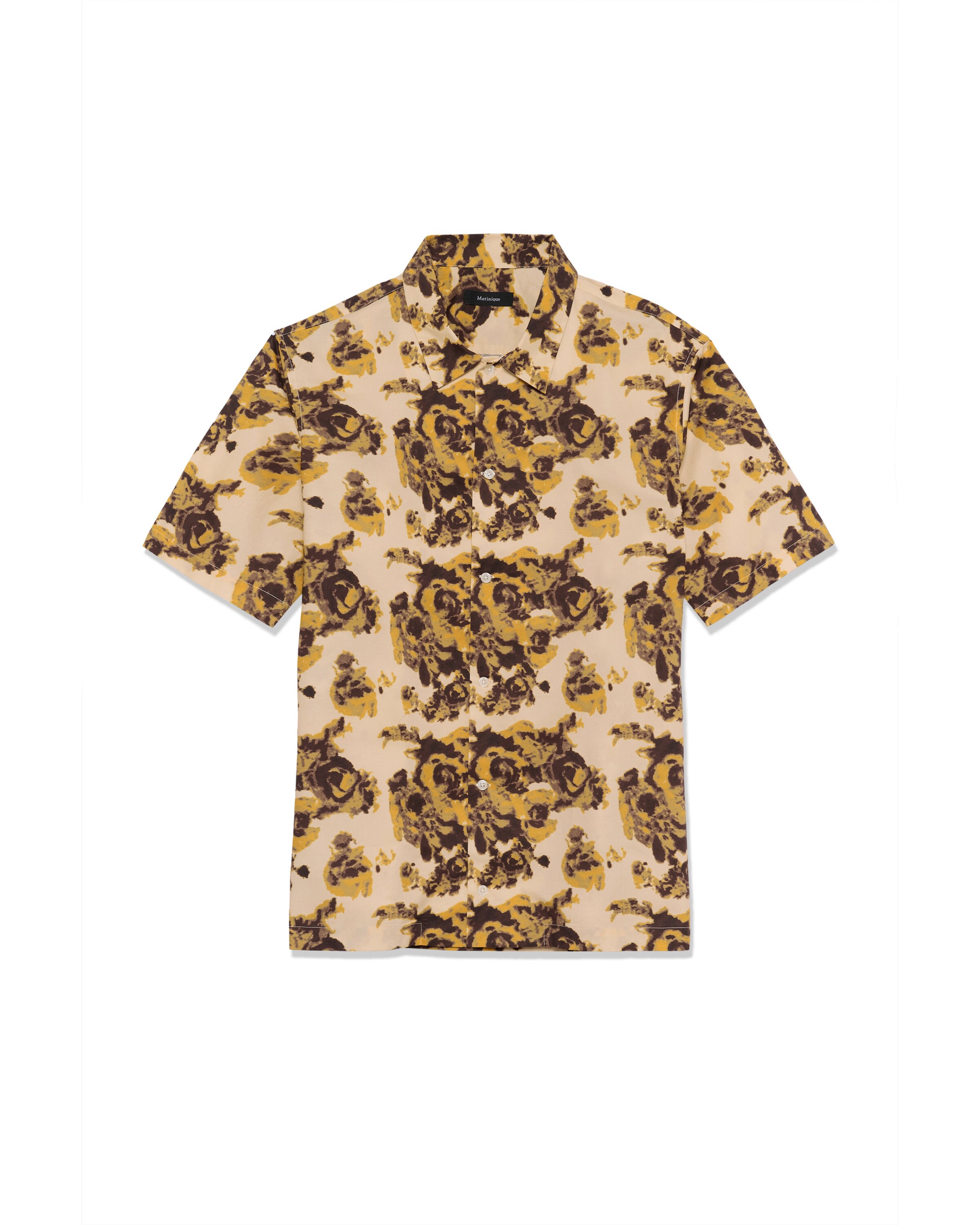 Matinique Regular fit Button Up Shirt 'MAFloss' in Yellow