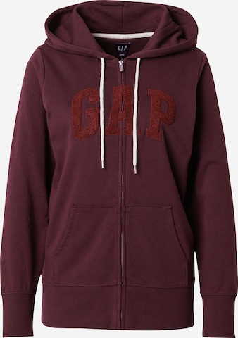 GAP Zip-Up Hoodie in Purple: front