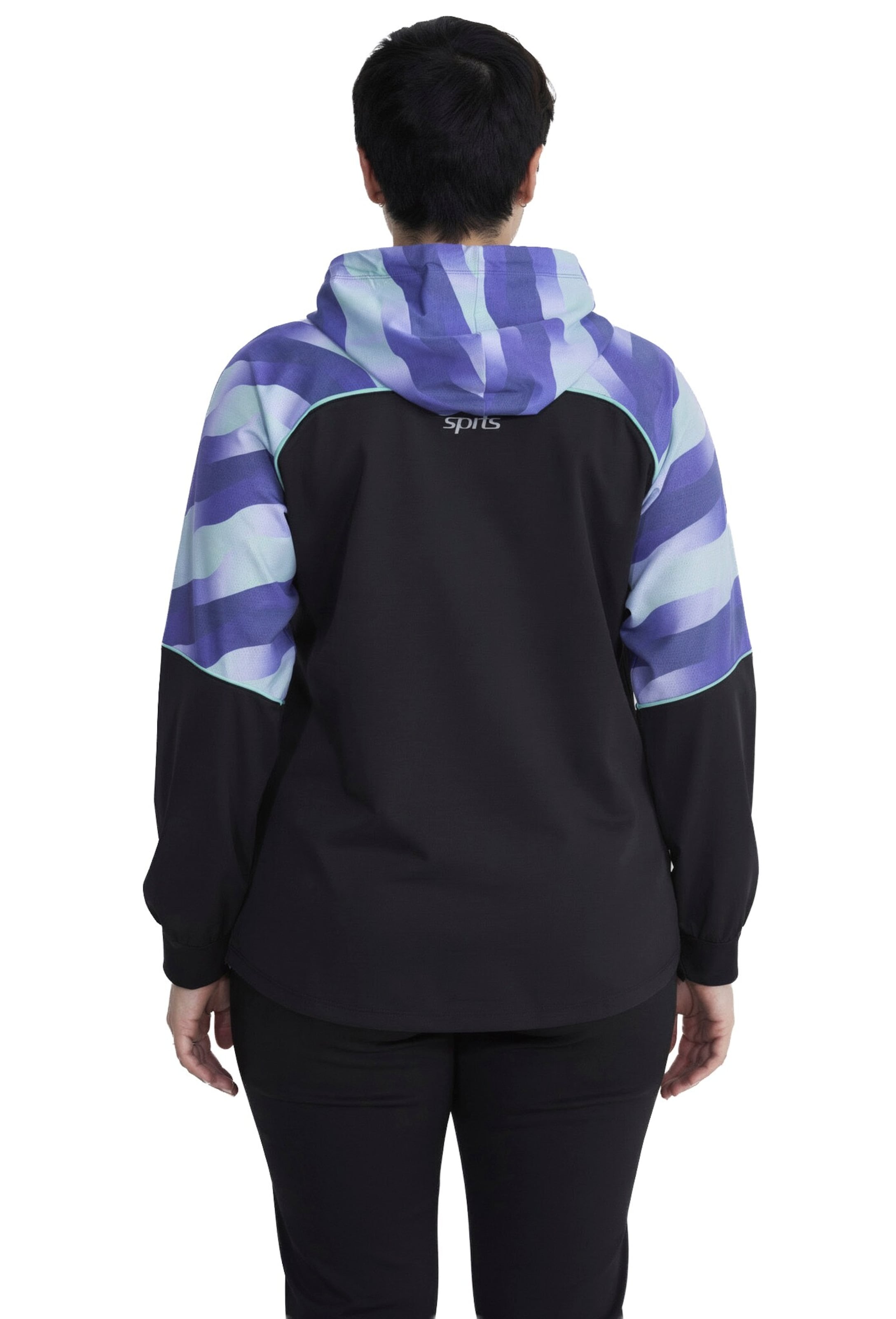 Ulla Popken Sweatjacke in Schwarz