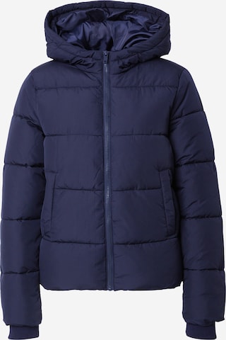 PIECES Winter Jacket 'BEE' in Blue: front