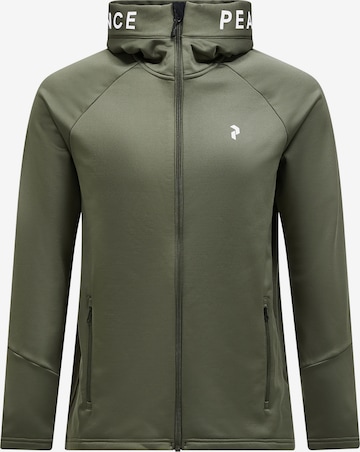 Veste en polaire fonctionnelle PEAK PERFORMANCE en vert : devant