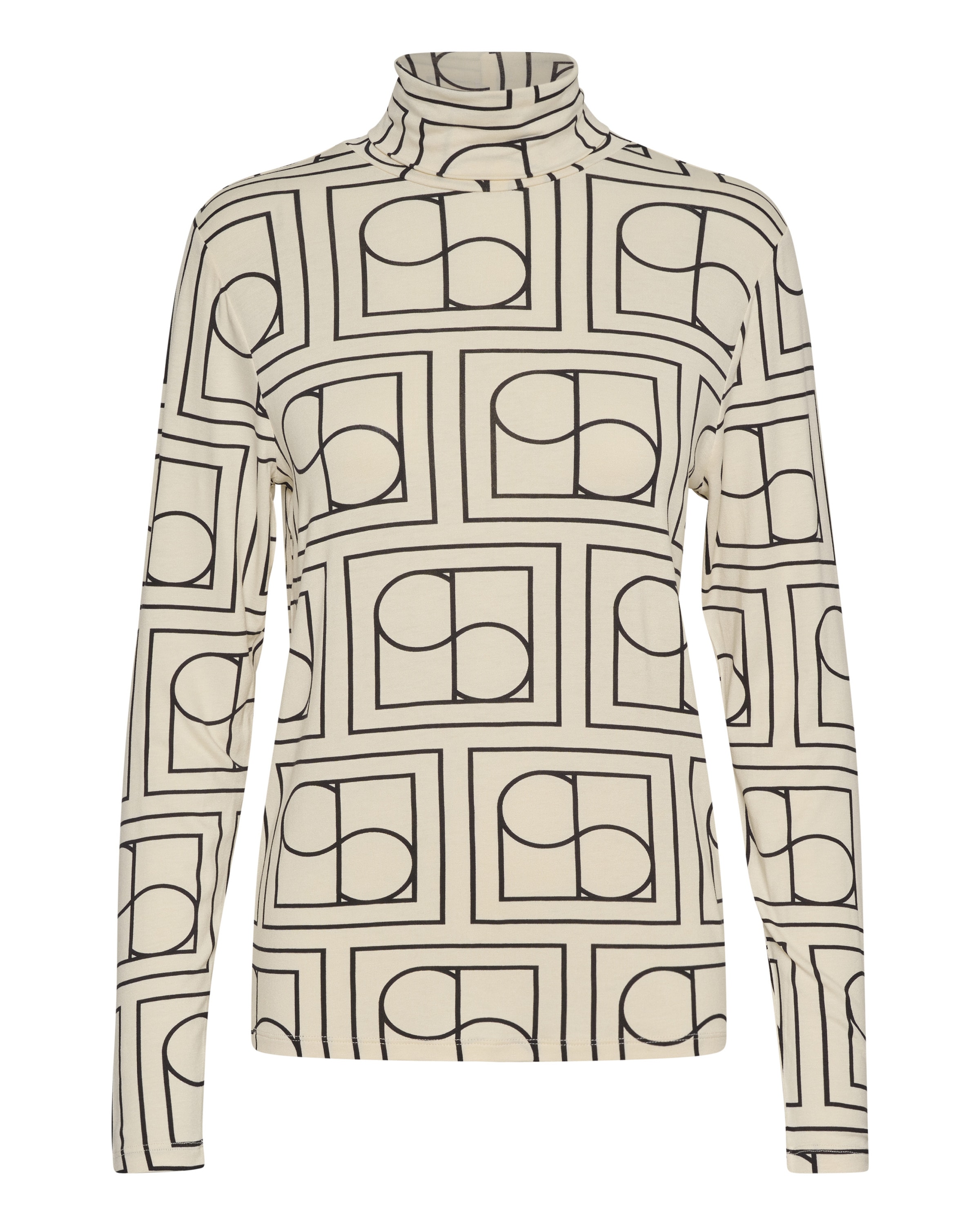 bēšs SOAKED IN LUXURY T-Krekls 'Hanadi': no priekšpuses