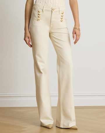 Lauren Ralph Lauren Flared Jeans i beige: forside
