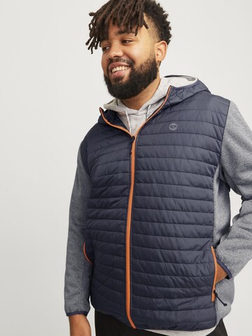 Jack & Jones Plus سترة غير رسمية 'JJEMulti' بلون رمادي