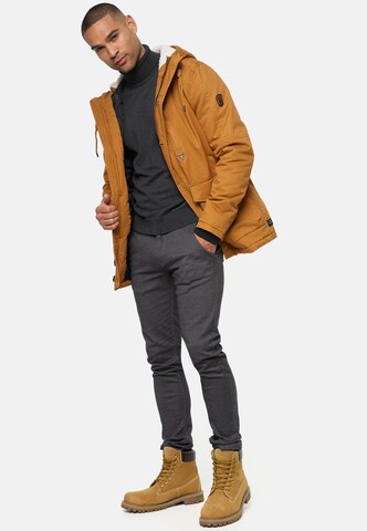 INDICODE JEANS Winter Jacket ' Crossing ' in Orange