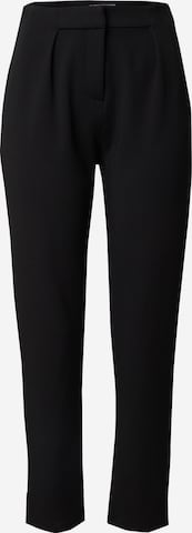 ABOUT YOU Regular Pleat-Front Pants in Black: front