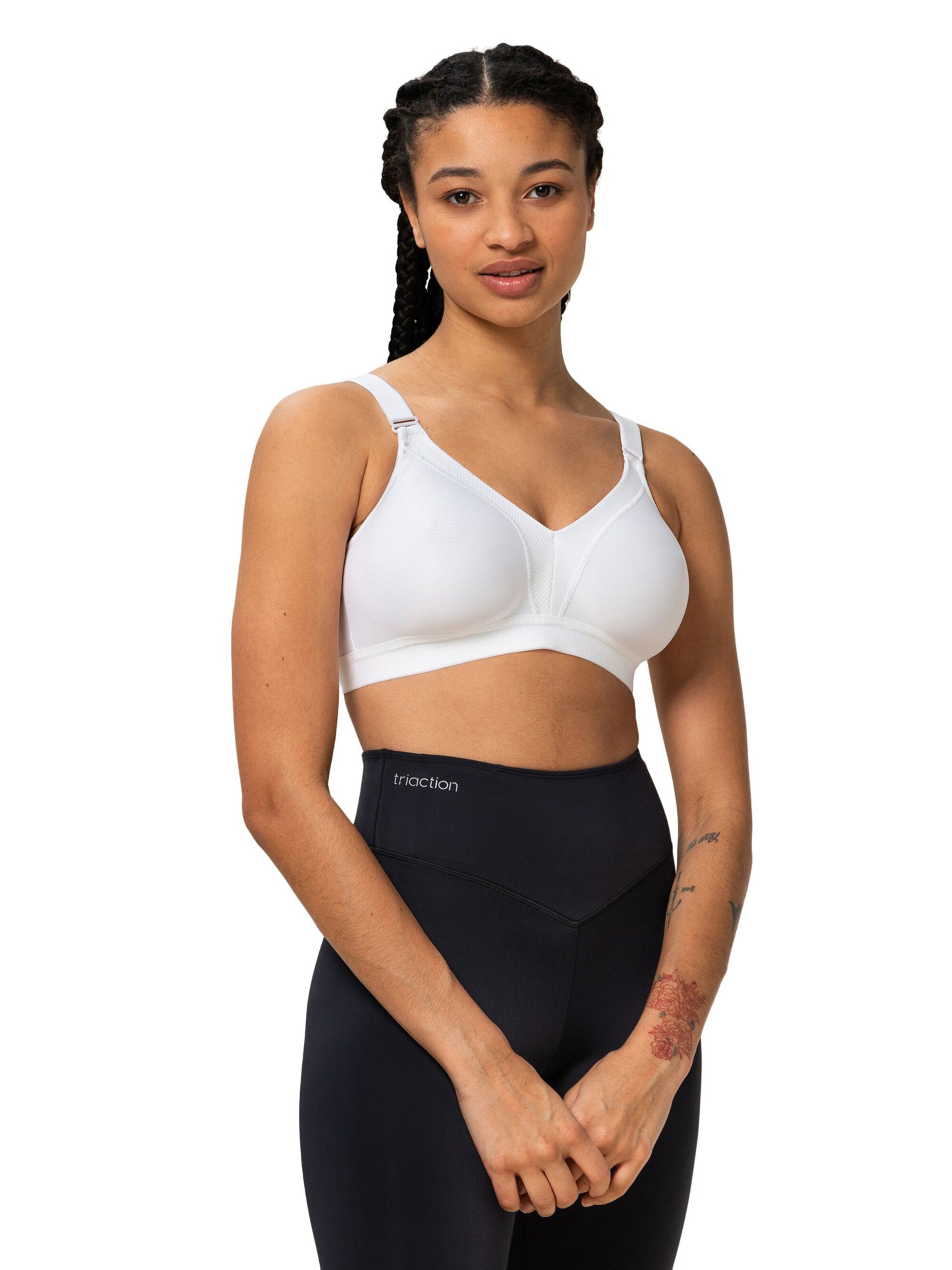 Triumph Triaction Low Support Sports bra ' Studio Wellness ' in White: front