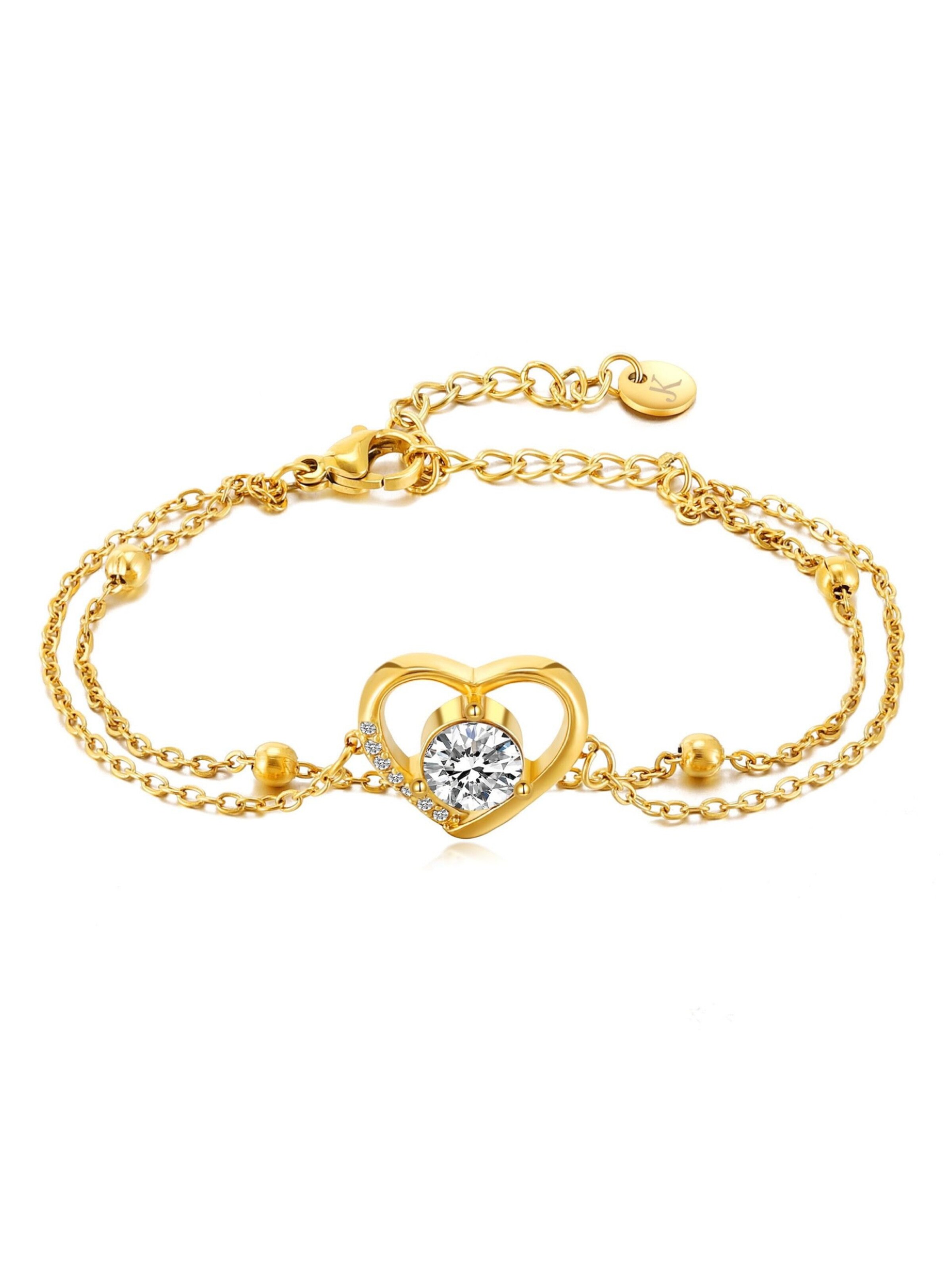 Kim Johanson Bracelet 'Herz' in Gold: front
