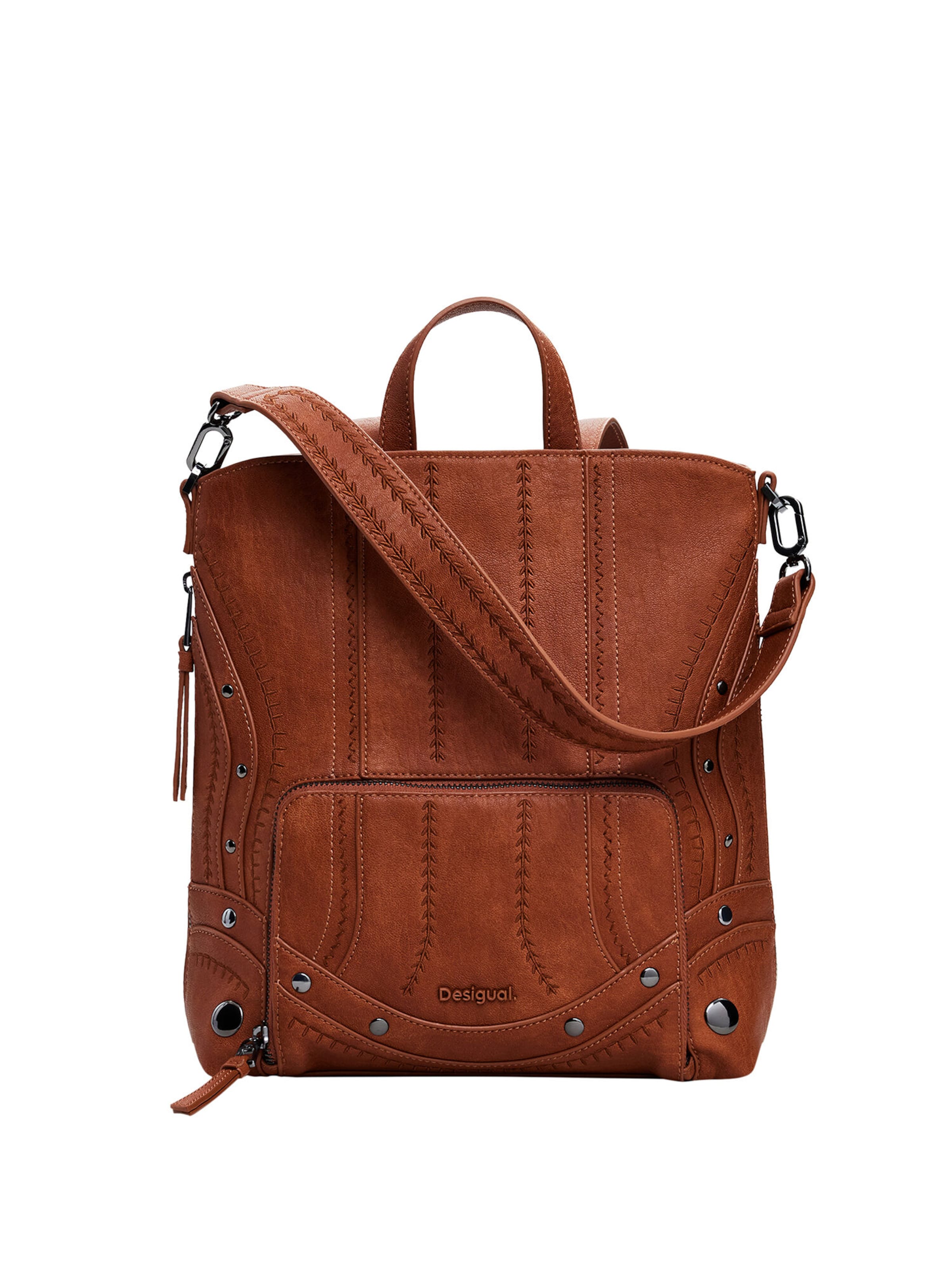 Desigual - Mochila em castanho: frente