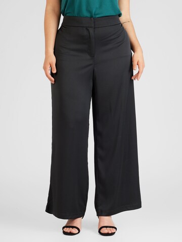 EVOKED Wide leg Broek 'VIKAY' in Zwart: voorkant