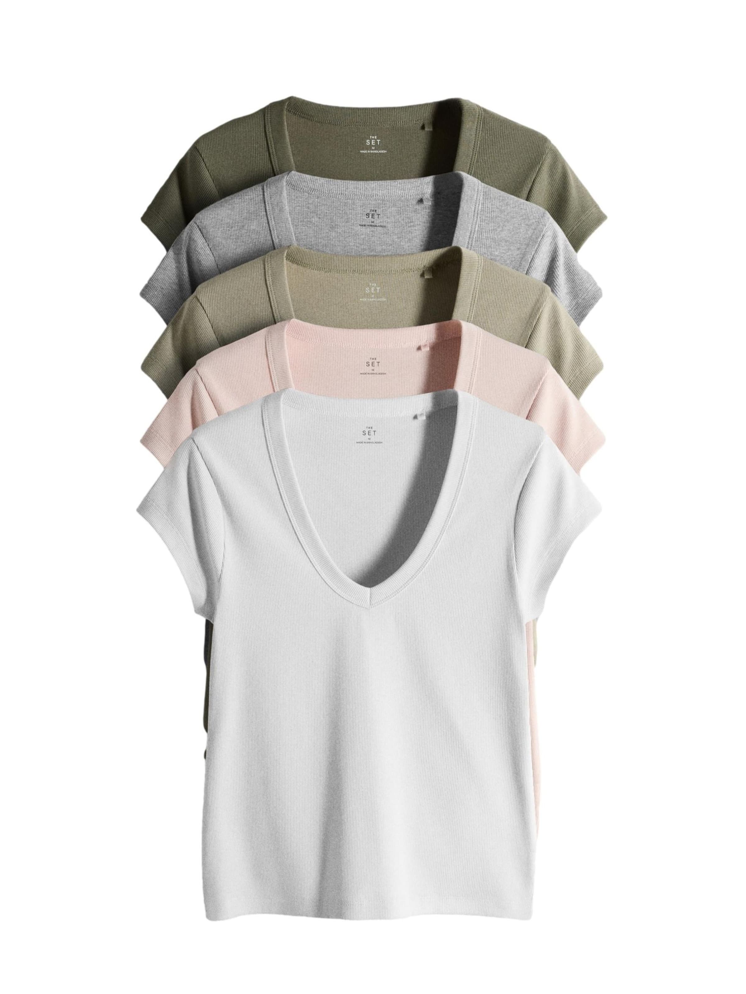 T-shirt The Set en mélange de couleurs : devant