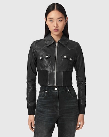 AllSaints - Chaqueta de entretiempo 'Lena' en negro: frente