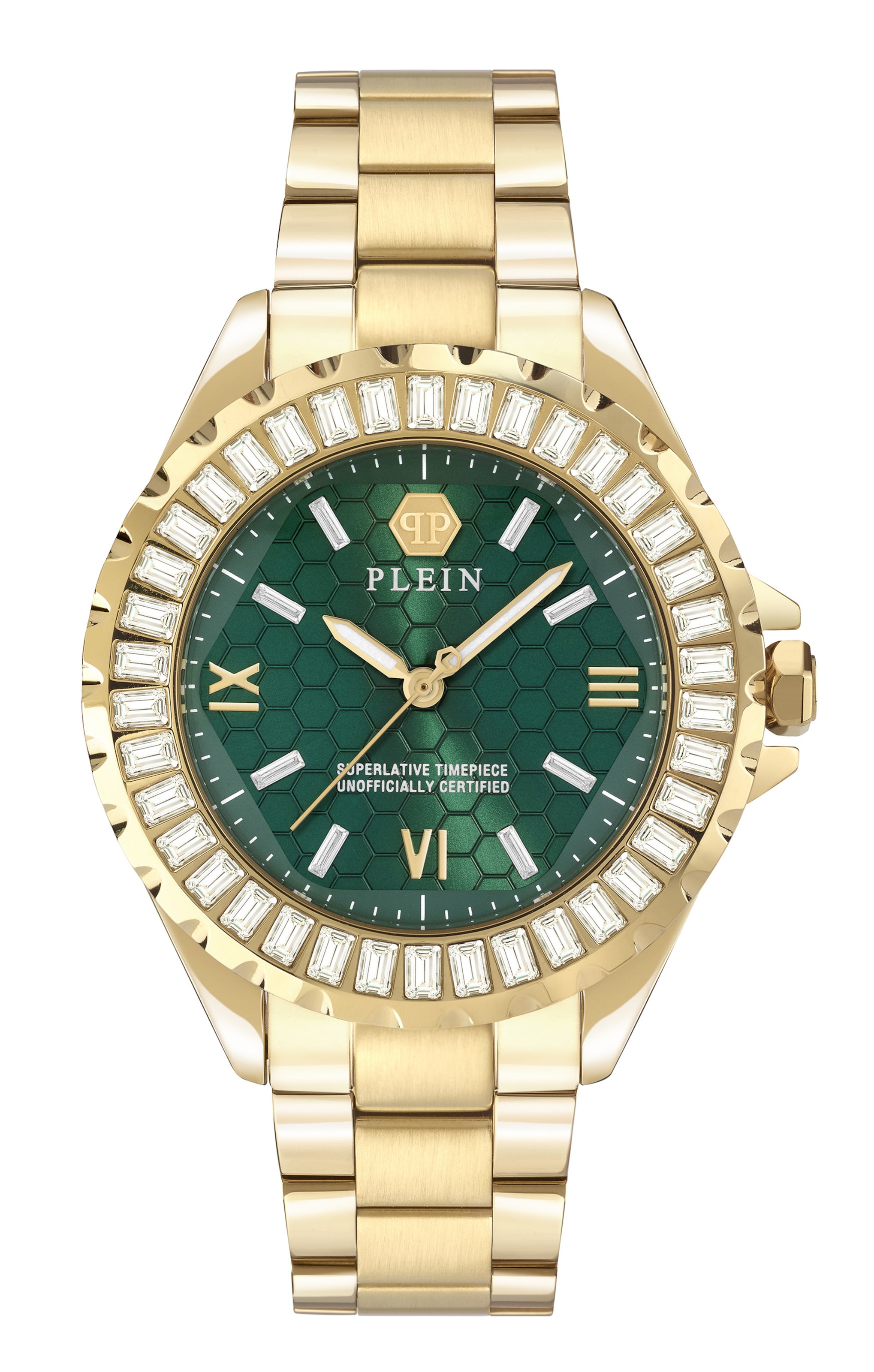 Montre à affichage analogique 'Heaven' Philipp Plein Watches en or : devant