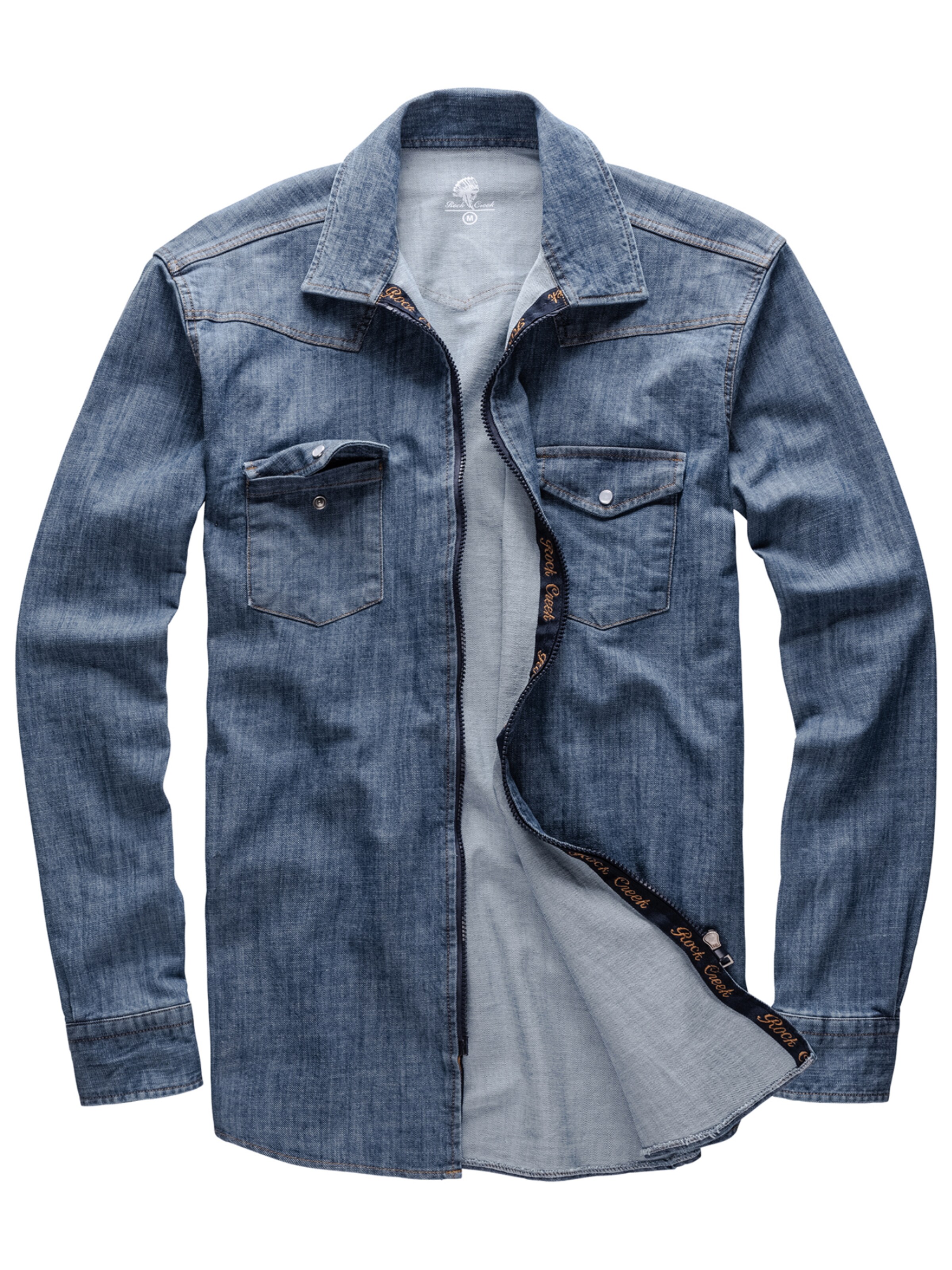 Rock Creek Slim Fit Hemd in Blau