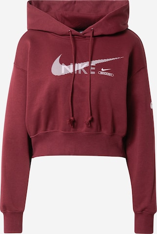 Bluză de molton de la Nike Sportswear pe roșu: față