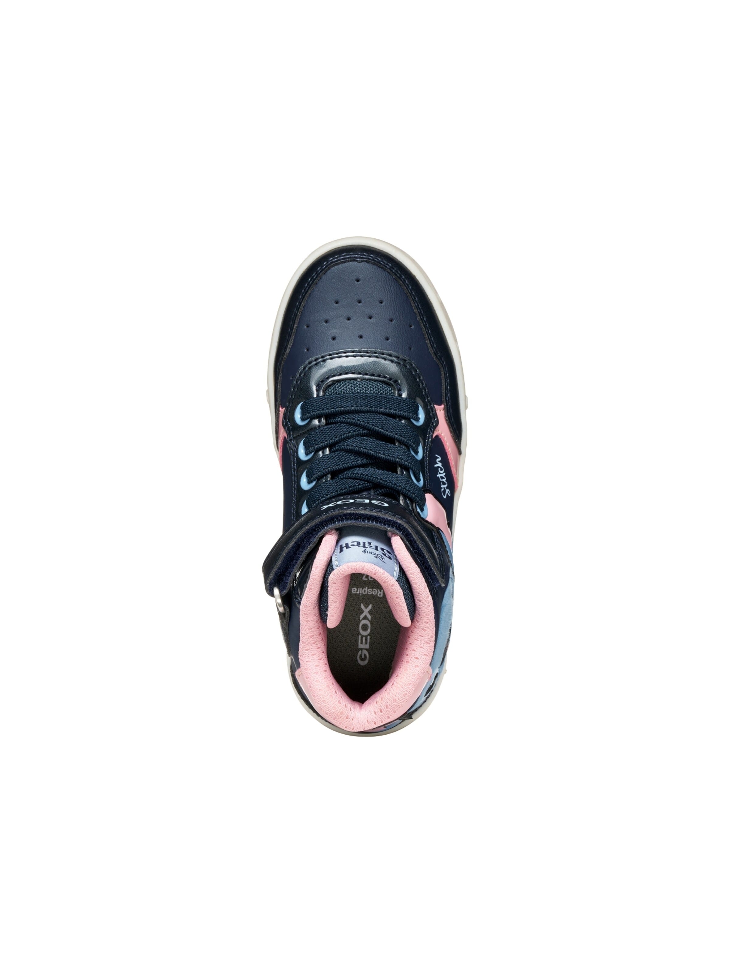 Baskets 'Hohe Sneaker mit Klettverschluss für Kinder „Skylin Girl“ von Synt.Lea+Pea' GEOX en bleu