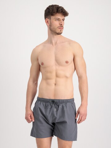 ALPHA INDUSTRIES Bathing trunks in Grey: front