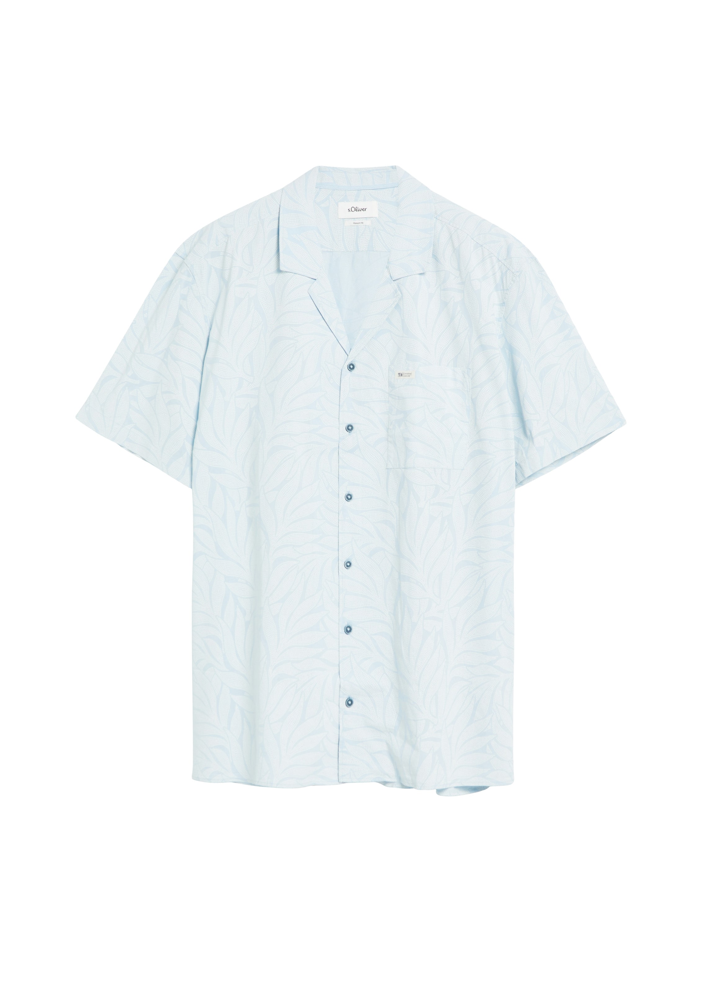 s.Oliver Regular fit Button Up Shirt in Blue: front