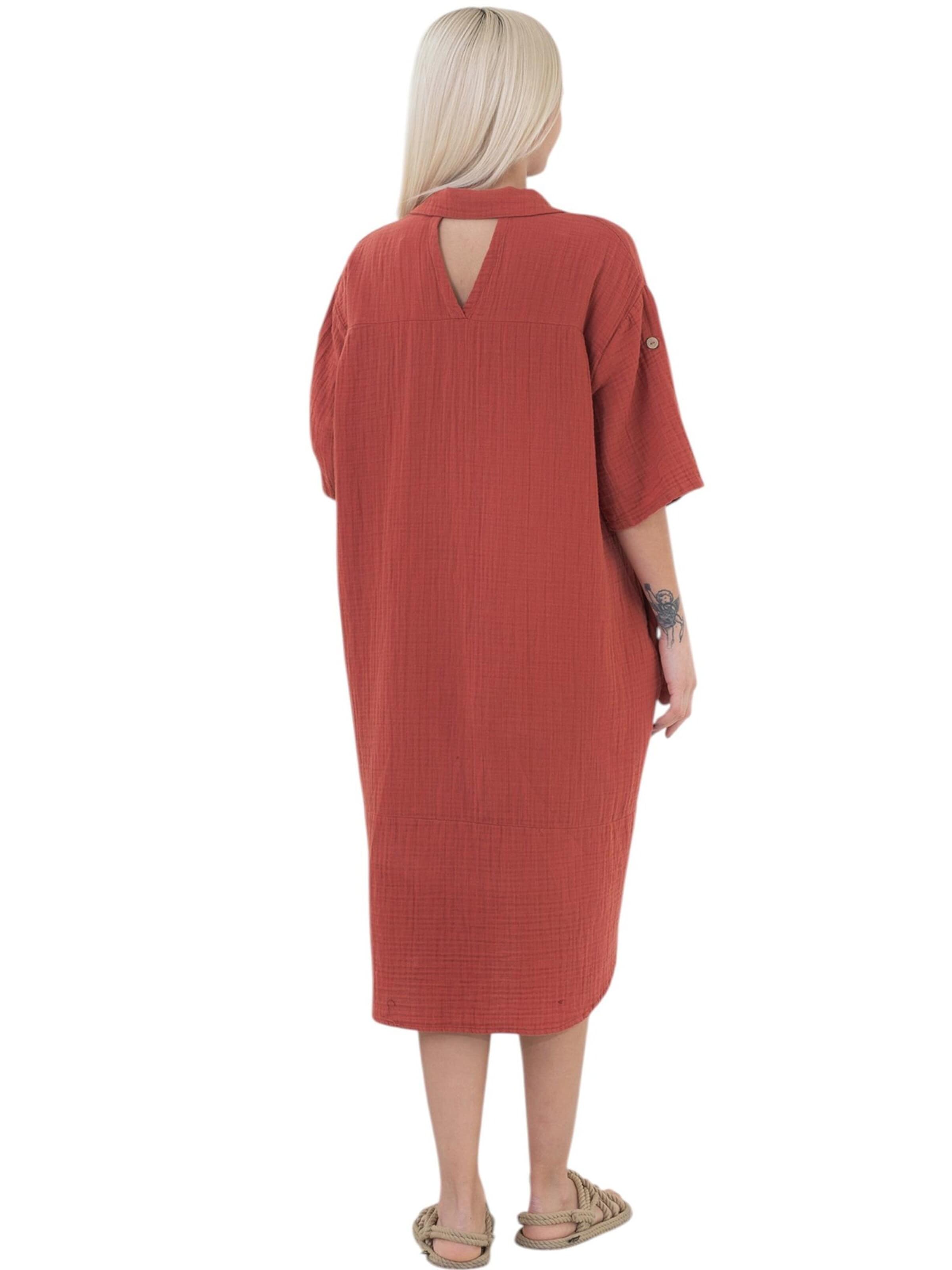 WENOR - Vestido camisero 'Mira' en rojo