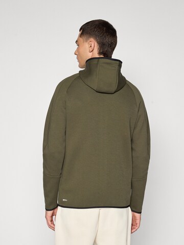 PUMA Athletic Zip-Up Hoodie 'Evostripe' in Green