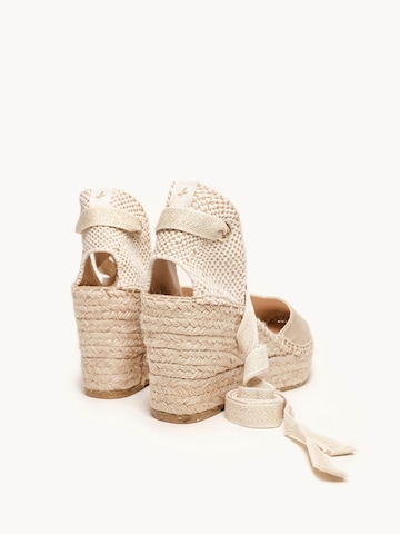 Alhamas - Sandalias 'Alpargata Cuña 8 cm' en oro