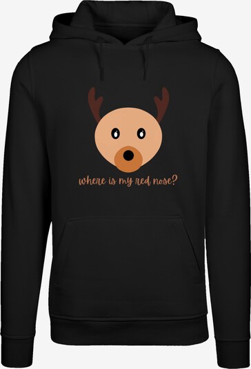 F4NT4STIC Sweatshirt 'Weihnachten Red Nose' in mischfarben / schwarz, Produktansicht