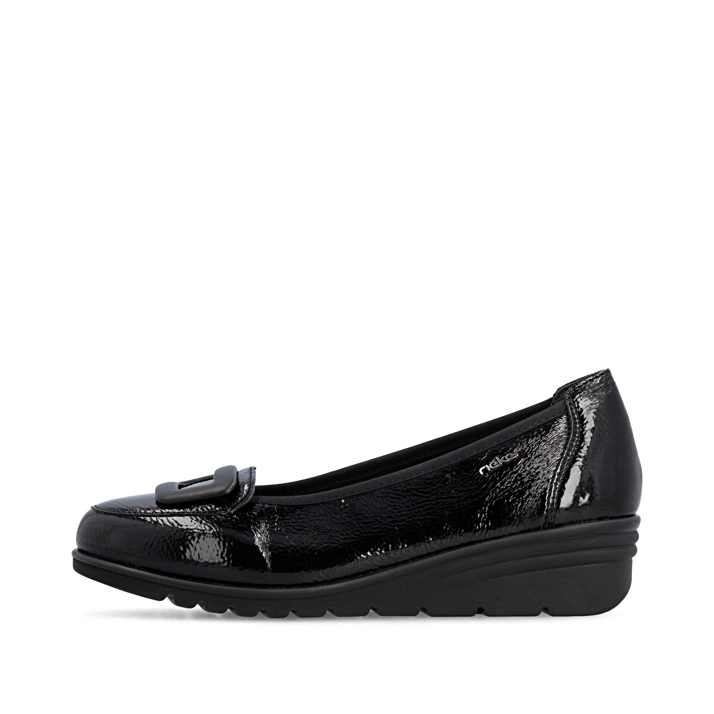 Ballerines à lanières Rieker en noir
