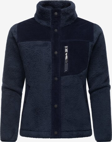 Ragwear Fleece jas 'Appopis' in Blauw: voorkant