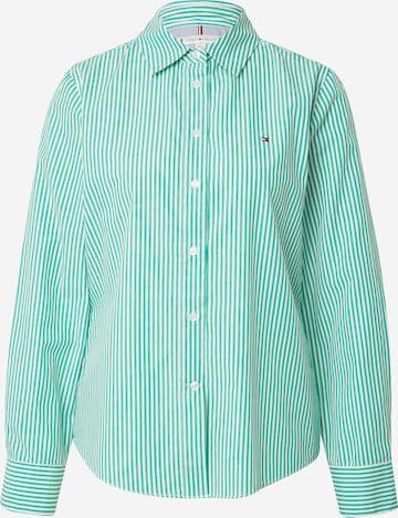 TOMMY HILFIGER Μπλούζα 'Essential' σε πράσινο: μπροστά