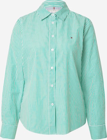 TOMMY HILFIGER Blouse 'Essential' in Groen: voorkant