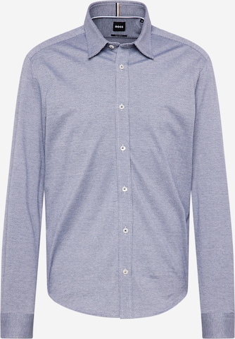 Coupe regular Chemise 'LIAM' BOSS Black en bleu : devant